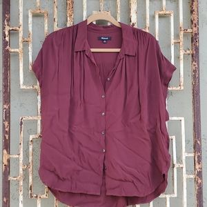 Madewell burgundy blouse
